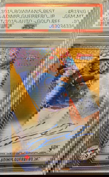 2019 Bowman's Best Vladimir Guerrero Jr Auto Gold /50 PSA 10 (Ships from Canada)