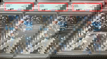 (3) 2020 Topps series 2 Luis Robert PSA10