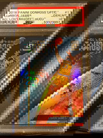 2018-19 Lebron James Panini Donruss Optic All Clear For Takeoff Holo PSA 10 Low Pop LA Lakers 