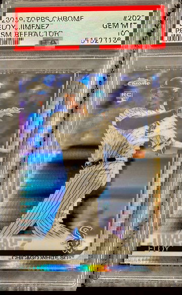 2019 Topps Chrome Eloy Jimenez #202 Prism Refractor PSA 10 