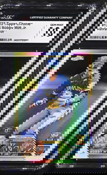 2023 TOPPS BOBBY WITT JR. CHROME REFRACTOR #176 CGC 10 BS.C1.22