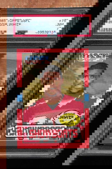 1985 TOPPS USFL REGGIE HITHE PSA 7