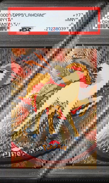 2000 Topps Chrome Pokemon TV Animation Edition Ponyta #77 PSA 9