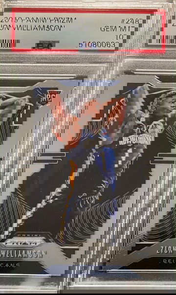 2019 PANINI PRIZM RC ZION WILLIAMSON PSA 10