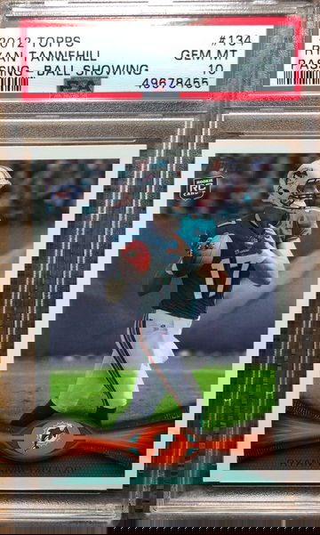 2012 Topps Ryan Tannehill Passing - Ball Showing PSA 10