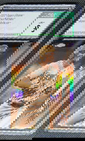 2020 Topps Chrome #70 Jeff McNeil Sephia Refractor CSG 9 Mint