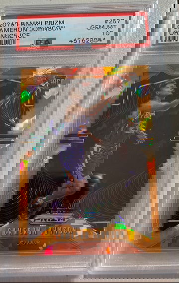 2019 Prizm Cameron Johnson Orange Ice RC PSA 10