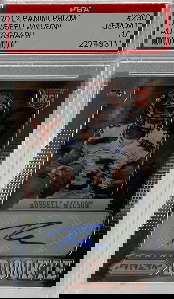 2012 Panini Prizm Russell Wilson RC Auto PSA 10