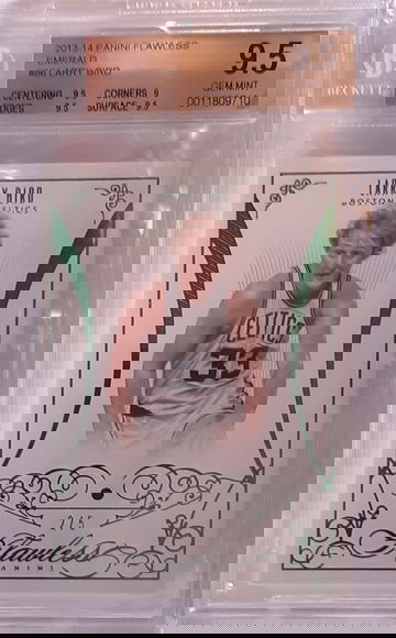 2013-14 Panini Flawless Larry Bird Encased Emerald /5 BGS 9.5