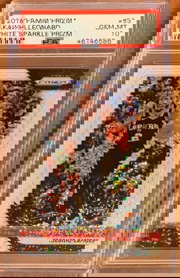 2018 Prizm Kawhi Leonard White Sparkle SSP PSA 10