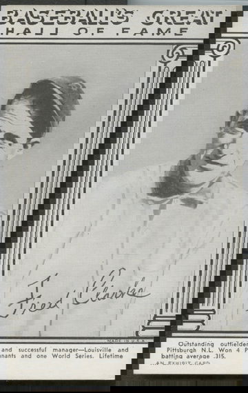 1948 Baseball's Great Hall of Fame Exhibits Fred Clarke Pittsburgh Pirates 