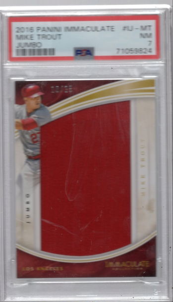 2016 Panini Immaculate Jumbo IJ-MT Mike Trout SP /25 POP 1 Only One Higher PSA 7 NM