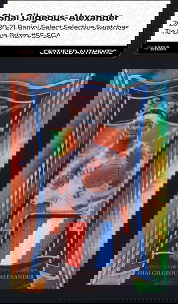 2020 Select Selective Tie-Dye Prizm Shai Gilgeous-Alexander PATCH /25 MBA AUTH