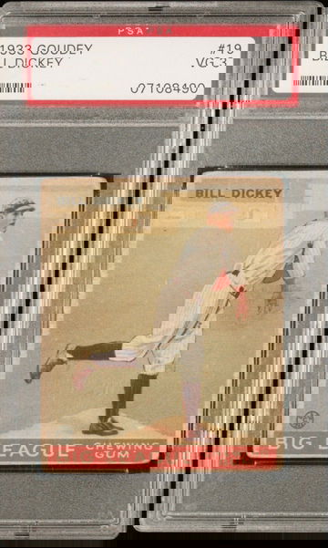 1933 Goudey Bill Dickey #19 PSA 3 VG HOF!