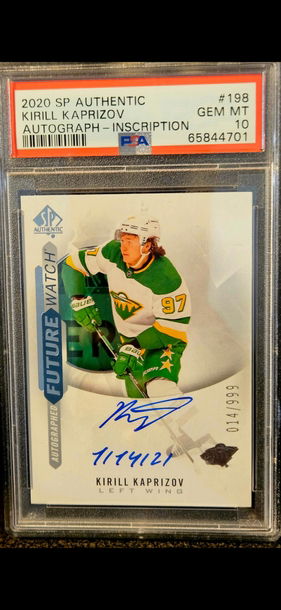 2020 SP Authentic KIRILL KAPRIZOV GEM MT AUTOGRAPH - RARE INSCRIPTION VARIATION