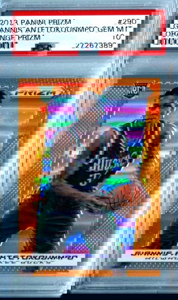 2013 Panini Prizm Orange Prizm #290 Giannis Antetokounmpo RC PSA 10 GEM MINT /60