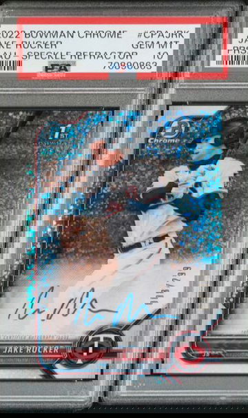 2022 Bowman Chrome Prospect Auto Speckle CPA-JRK Jake Rucker /299 Twins PSA 10