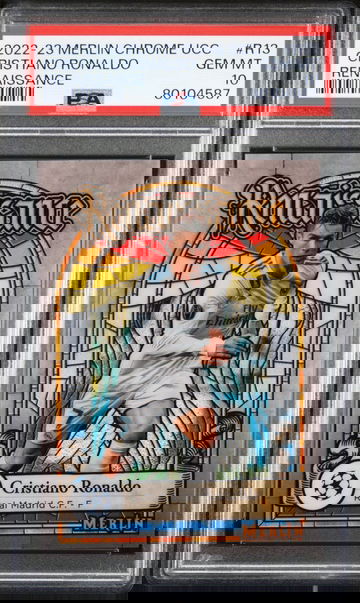 2022 TOPPS SOCCER MERLIN CHROME (PSA 10) REAL MADRID CRISTIANO RONALDO