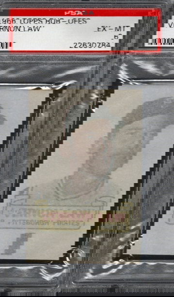 1966 Topps Rub-Offs Vernon Law PSA EX-MT 6