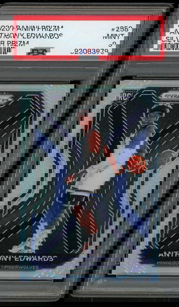  2020 Prizm #258 Anthony Edwards Silver Prizm PSA 9
