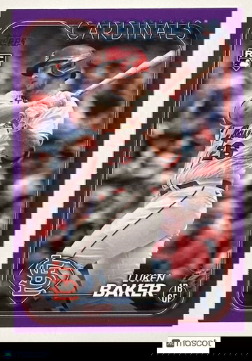 2024 Topps LUKEN BAKER RC Purple Parallel Meijer Exclusive St. Louis Cardinals
