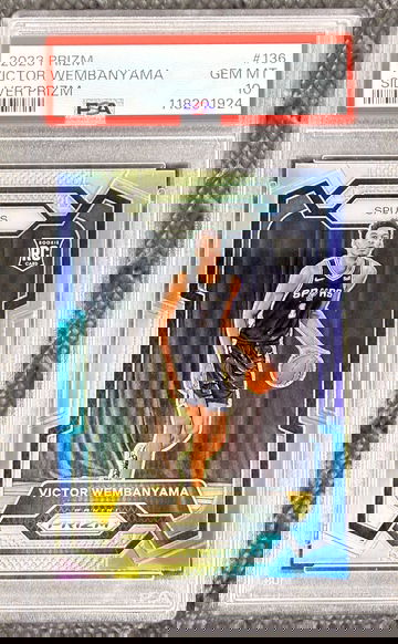 2023 Panini Prizm Victor Wembanyama Silver Prizm RC #136 PSA 10