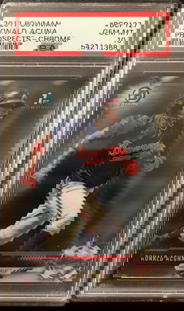 2017 Bowman Chrome Ronald Acuna BCP127 PSA 10 Gem Mint Prospects