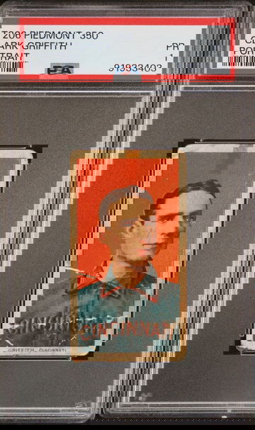 1909-11 T206 Piedmont 350 Tobacco Clark Griffith Portrait 91933403 Pop 9 PSA 1 PR