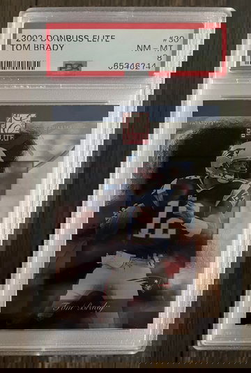 2002 Donruss Elite Brady PSA 8