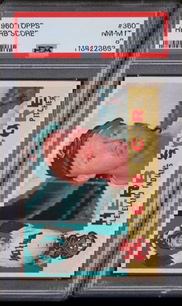 1960 Topps #360 HERB SCORE Indians PSA 8 NM/MT