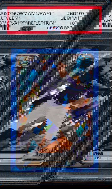 2020 Bowman Draft Chrome Sapphire Edition Zac Veen PSA 10 Gem-Mint