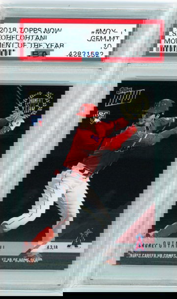 2018 Topps Now #MOY-1 Shohei Ohtani Moment of the Year PSA 10 GEM MINT!