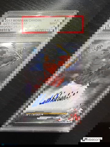 2017 Bowman Chrome Prospect Autographs Jazz Chisholm #JC PSA 9