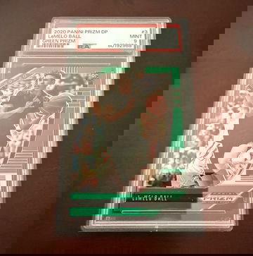 2020 Panini Prizm Draft Picks Lamelo Ball Green Prizm Rookie PSA 9