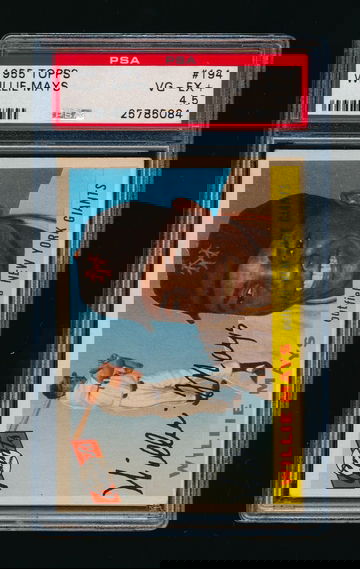 1955 Topps #194, Willie Mays PSA 4.5 VGEX-EX Nice Color HOF