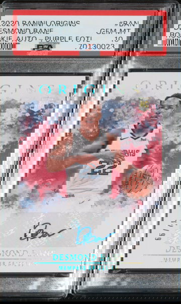 Desmond Bane 2020-21 Panini Origins Red Rookie Auto /99 PSA 10 Gem Mint