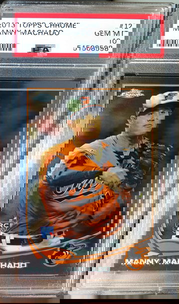 2013 Topps Chrome Manny Machado Rookie PSA 10 Gem Mint