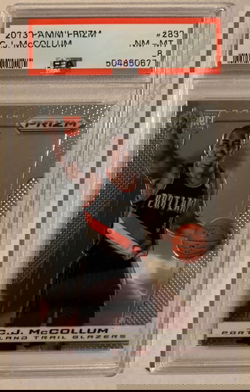 2013 Panini Prizm C.J. McCollum #283 RC ROOKIE PSA 8 NM-MT