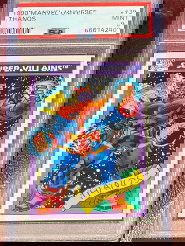 MARVEL UNIVERSE - 1990 IMPEL SERIES 1 *PSA GRADED* (9 MINT) #79 THANOS