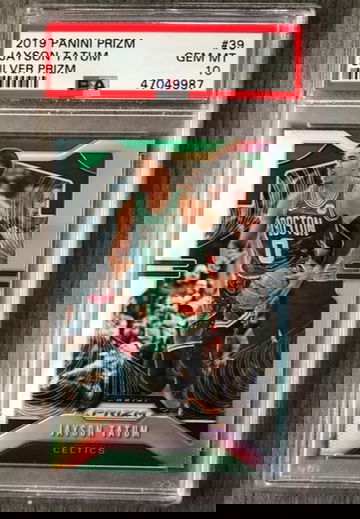 2019 Jayson tatum silver prizm psa 10