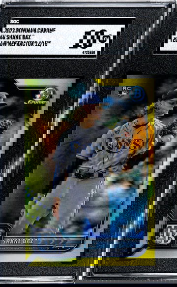 2022 Bowman Chrome Shane Baz #66 Yellow Ref. SGC 10