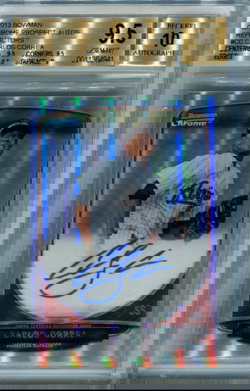 2013 Bowman Chrome Carlos Correa refractor /500 BGS 9.5 auto 10