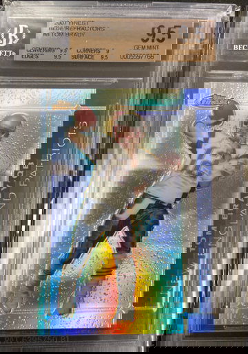 2007 Topps Finest Tom Brady Blue Refractor /299 BGS 9.5