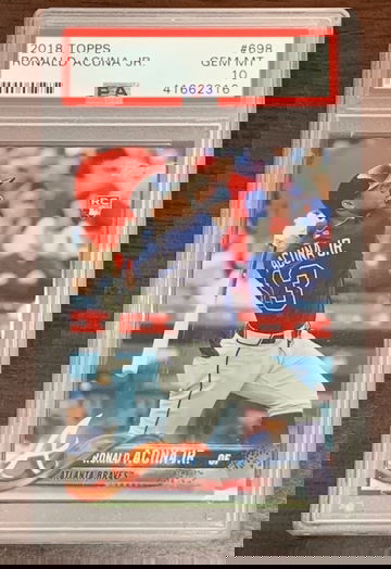 2018 Topps Ronald Acuna Jr. Bat Down PSA 10