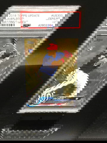 2018 topps #us300 juan soto psa 10 gold