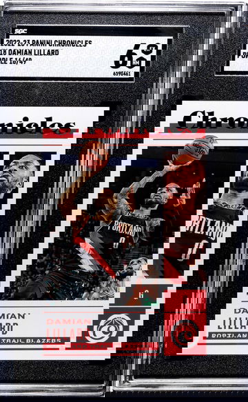 2022-23 Panini Chronicles Purple Damian Lillard #18 /49 SGC 6