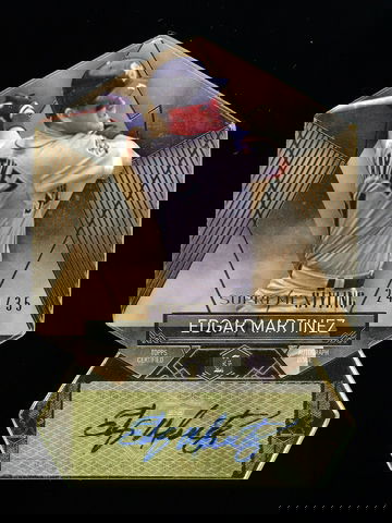 2014 Topps Supreme Edgar Martinez Auto Die Cut Seattle Mariners 24/35 #SS-EM