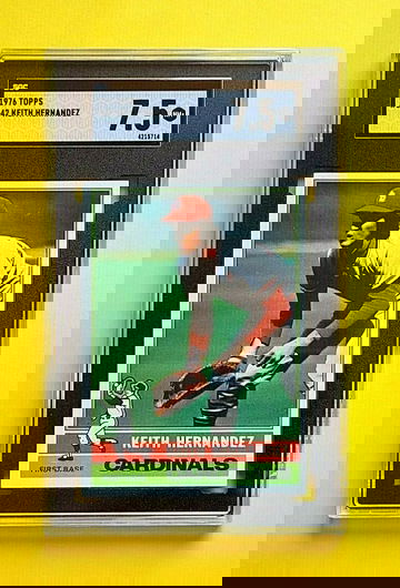 1976 Topps #542 Keith Hernandez Graded SGC 7.5 Nr Mint+ FIRST SOLO RC CARD Sharp