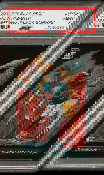 2021 Donruss Optic Downtown Black Pandora Devonta Smith #DT-38 /25 PSA 9