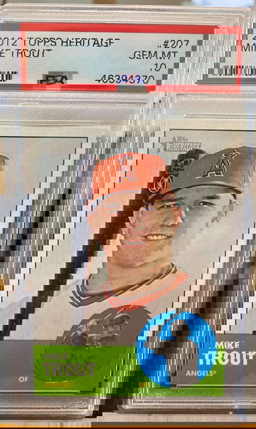 2012 Topps Heritage Mike Trout PSA 10